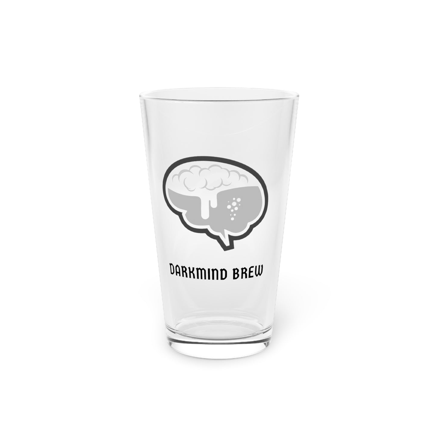 DARKMIND BREW Pint Glass, 16oz